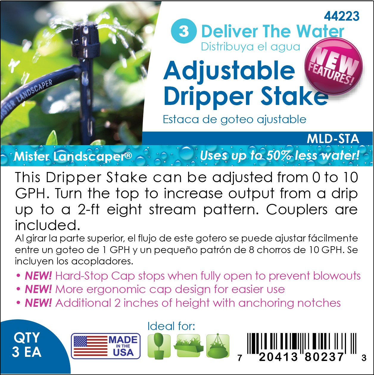 Picture of Adjustable Drip/Spray Stakes (QTY 3) 